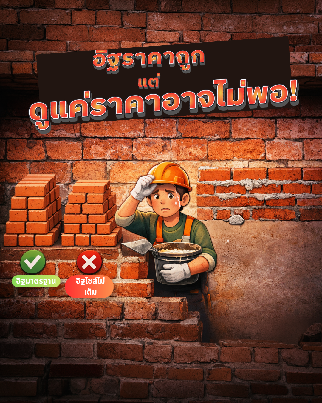 อิฐราคาถูกกว่า ไม่ได้แปลว่าคุ้มกว่า